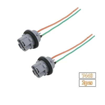 2X Pigtail Wire Female Socket 7440 W3X16D W21W Wiring Harness Turn Signal Light - Image 1 of 4
