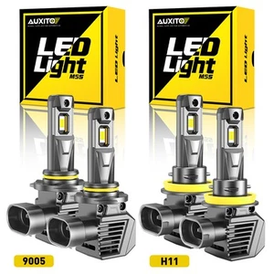 Combo de bombillas de faros LED AUXITO H11 9005 kits de conversión de haz alto bajo 6500K M5 - Imagen 1 de 15
