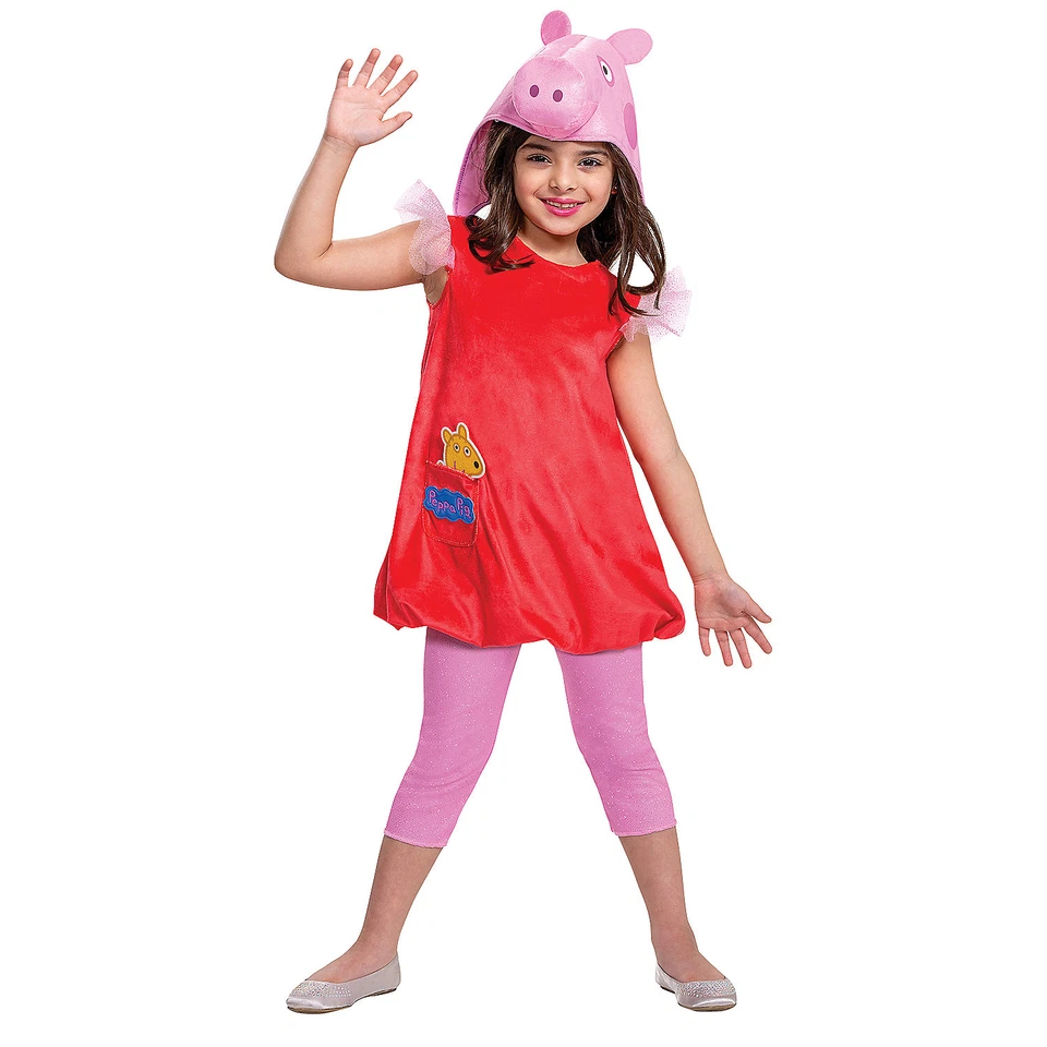 Disguise Peppa Pig Costume for Girls Deluxe Official Nick Jr Character Jumpsuit
