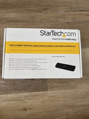 StarTech USB3SDOCKHDV USB3.0 Dock HDMI DVI VGA Estación de Acoplamiento/Audio y Ethernet Foto 1 de 4