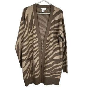 CUPCAKES & CASHMERE LONG ANIMAL PRINT CARDIGAN OPEN FRONT NWT Size M - Picture 1 of 7