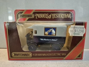 Matchbox Models of Yesteryear Y-29 1919 Walker Electric Van 'His Master's Voice' - Imagen 1 de 4
