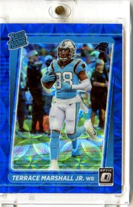 2021 Donruss Optic Terrace Marshall Jr. Blue Scope Rated Rookie #218 SP Panthers - Bild 1 von 2