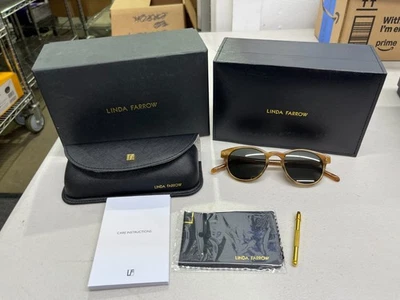 Linda Farrow LFL355 Sunglasses - Mocha Mist / Grey - Image 1 of 4