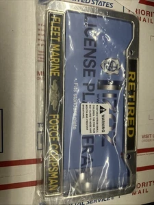 Marco de matrícula de la Marina de la Flota Cuerpo de la Fuerza de Marines Retirado Nuevo - Imagen 1 de 5