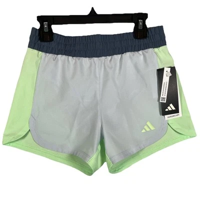 Pantalones Cortos Niñas Adidas Pequeños 7/8 Aeroready Bloque de Color Pacer Halo Azul Precio de venta sugerido por el fabricante $30 Foto 1 de 4