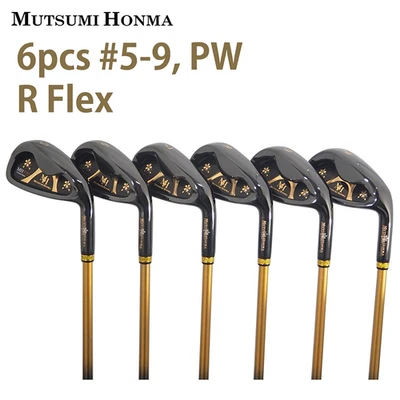 MUTSUMI HONMA MH-777 One Length Iron Set 6pcs 5-9 PW R Flex Black IP RH Golf - Image 1 of 4