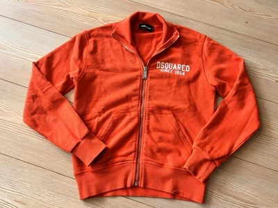 Dsquared2 Sweatshirt Jacke Gr 140 Gr 10 Jahre Orange Used Look Neuwertig  - Bild 1 von 4
