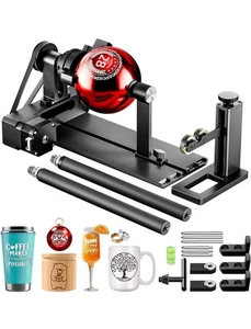 4-in-1 Laser Rotationswalze zum Gravieren von zylindrischen Kugel- & Ringobjekten - Bild 1 von 9