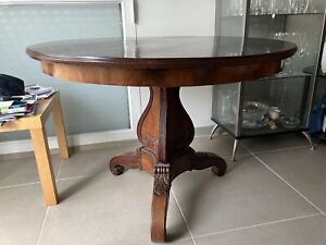 Table Ronde Ancienne rustique en bois