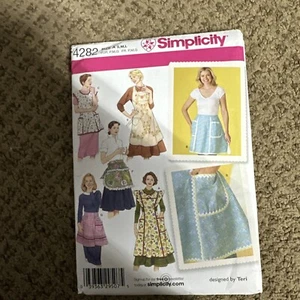 Simplicity 4282 APRONS Sizes S-L 10-20 NEW vintage 1940’s 50’s style U/c - Picture 1 of 2