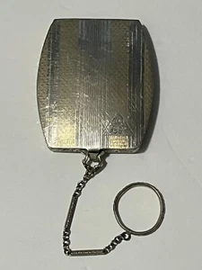 Antiguo compacto de baile con cadena de anillo de dedo, años 20 1930 polvo compacto - Imagen 1 de 17