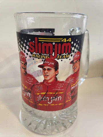 1999 Nascar Busch Series Slim Jim Sponsor Racing Team Large Glass Mug Beer Cover