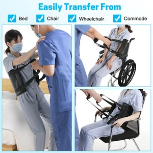 Padded Bed Transfer, Gait Belt,24"x12" Transfer Sling for Nursing Patient - Picture 1 of 7