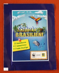 EDEKA WWF Entdecke Brasilien Fußball WM 2014 52 OVP Tüten + 39 Sticker - Bild 1 von 2