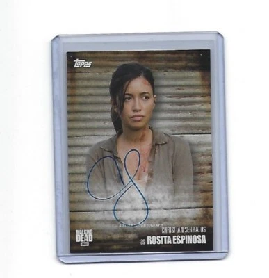 CHRISTIAN SERRATOS as ROSITA ESPINOSA Autograph 2017 TOPPS WALKING DEAD SEASON 6 - Image 1 of 2
