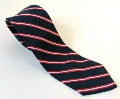 Corbata de cuello vintage Jordache para hombre poliéster azul marino rojo blanco Foto 1 de 3