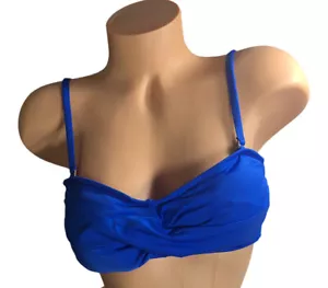 NUEVO Apt. Top de baño para mujer mediano con banda delantera de giro azul 9. Nuevo con etiquetas $40 - Imagen 1 de 3