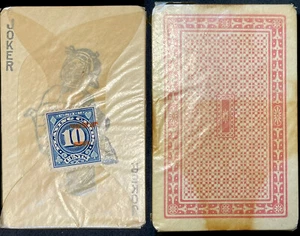 c1926 Sealed Unopened Playing Cards Baseball Umpire Joker Narrow Deck +Stamp - Picture 1 of 17