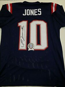 Mac Jones New England Patriots Autographed Custom Style Jersey Beckett-Hologram