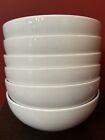 6 Crate & Barrel All Purpose White Deep Cereal Soup Bowls Set 6-7/8? Nwot New