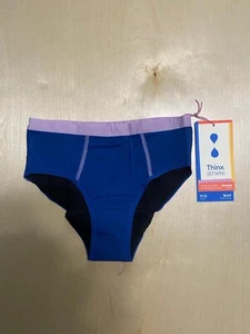 Thinx Blue High Waist Period Elastic Leg Underwear Size 11-12 Years Blue - Picture 1 of 8