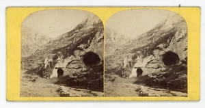 Victorian Stereoview 1800s Dovedale Dove Holes Derbyshire By H.Petschler & Co - Picture 1 of 2