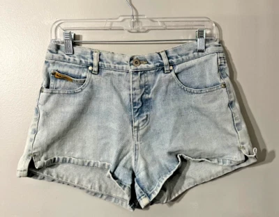 Shorts jeans azul feminino BLUE ASPHALT tamanho 9 lavagem leve 5 bolsos 100% algodão - Imagem 1 de 4