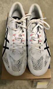 Asics Hyper Md 8 Men’s Track Spike Shoes Size 11 White Black Used 1093A198-100
