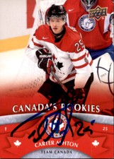 Carter Ashton Signed 2013 Ud National card Day Canada card Toronto Maple Leafs