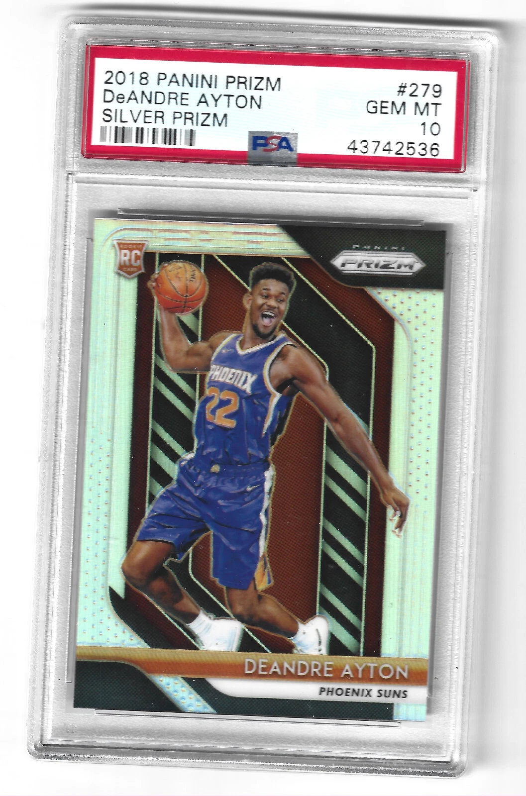 2018-19 PANINI  PRIZM SILVER PARALLEL ROOKIE  DEANDRE AYTON PSA 10