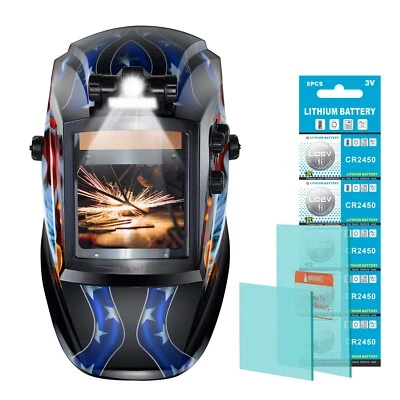 TRQWH Large View Auto Darkening Welding Helmet Mask True Color Solar