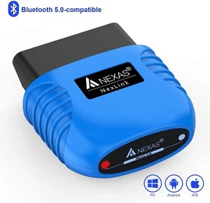 NEXAS NexLink Bluetooth 5.0 OBD2 EOBD Diagnostic Tool Scanner for iOS Android - Picture 1 of 11