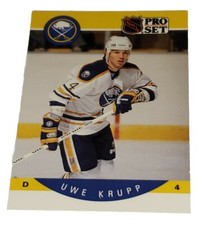1990-91 Pro Set Uwe Krupp Buffalo Sabres #23 Vintage Hockey Trading Card 