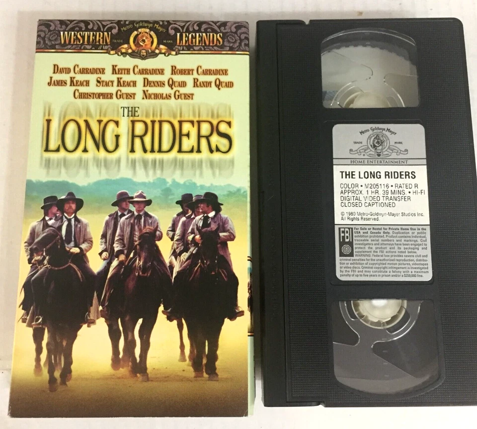 The Long Riders Dennis Quaid VHS tape Ships Same Day With Tracking Foto 1 de 2