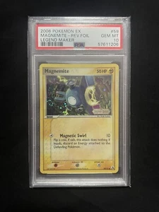 Pokemon Card - PSA 10 Magnemite 59/92 - Ex Legend Maker Reverse Holo GEM MT - Picture 1 of 2