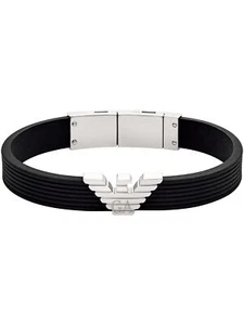 Emporio Armani EGS3168040 Herren Armband Edelstahl schwarz 19,5 cm - Bild 1 von 2