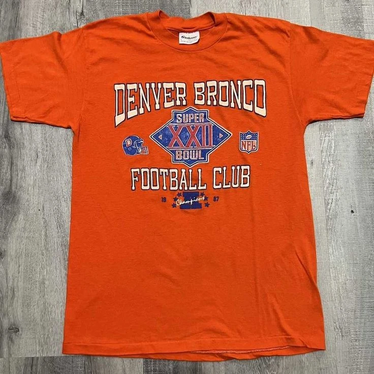 Denver Broncos NFL Campeones de Fútbol Naranja Camiseta Clásica HN3352 Foto 1 de 1