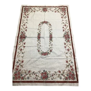 Sunweave 47x70 Rectangle Tablecloth Fancy Red Floral Dinner Party Victorian - Picture 1 of 14
