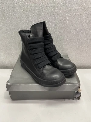 Rick Owens FW25 Concordians Jumbolace Sneakers Men's US 12, Black - Image 1 of 4