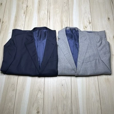 Blazer Suitsupply Vitale Barberis Canonico Lana Lazio Para Hombres Talla 44R Delgado Lote De 2 Foto 1 de 4
