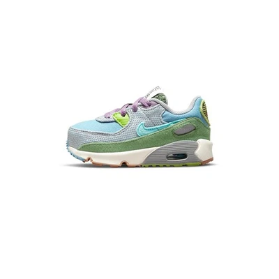 Nike Air Max 90 SE 1 para niños pequeños usadas azul/gris Copa-Lobo (DQ4018 400) Foto 1 de 4