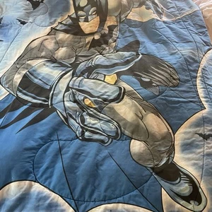 Vintage Batman Twin Comforter Blue And Black Vivid Colors - Picture 1 of 6