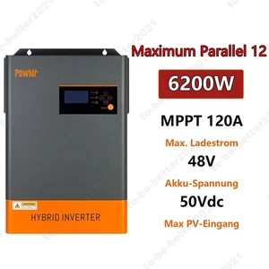 Hybrid Solar PV Inverters 18.6KW 48V 220V for MPPT 80A 3 Phase Parallel For Home - Picture 1 of 9