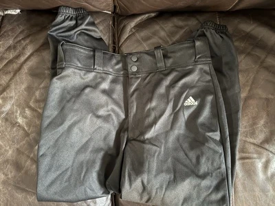 Adidas Youth Boys Black Athletic Softball Baseball Pants In EUC Size XL - Image 1 of 4