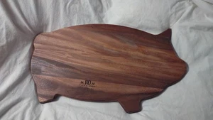 Paula Deen Tagliere Maiale Legno Duro Grande Firma Acacia Raro 22"x12"x1" - Foto 1 di 2