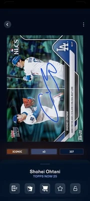 *Digital Only* Topps Bunt Shohei Ohtani Iconic Auto ALCS Game 4 - Image 1 of 2