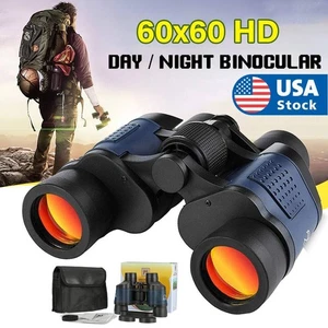 60x60 Zoom Fernglas Tag/Nachtsicht Reise Outdoor HD Jagd Teleskop Tasche - Bild 1 von 12