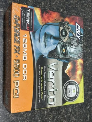 RETRO PNY NVIDIA GeForce FX 5500 (VCGFX55PPB) 128MB DDR SDRAM GPU SEALED - Image 1 of 3