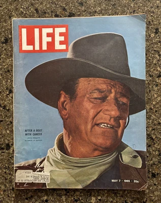 Vintage 1965 LIFE magazine Tough COWBOY John Wayne~DUKE~Western~cancer cover Foto 1 de 4